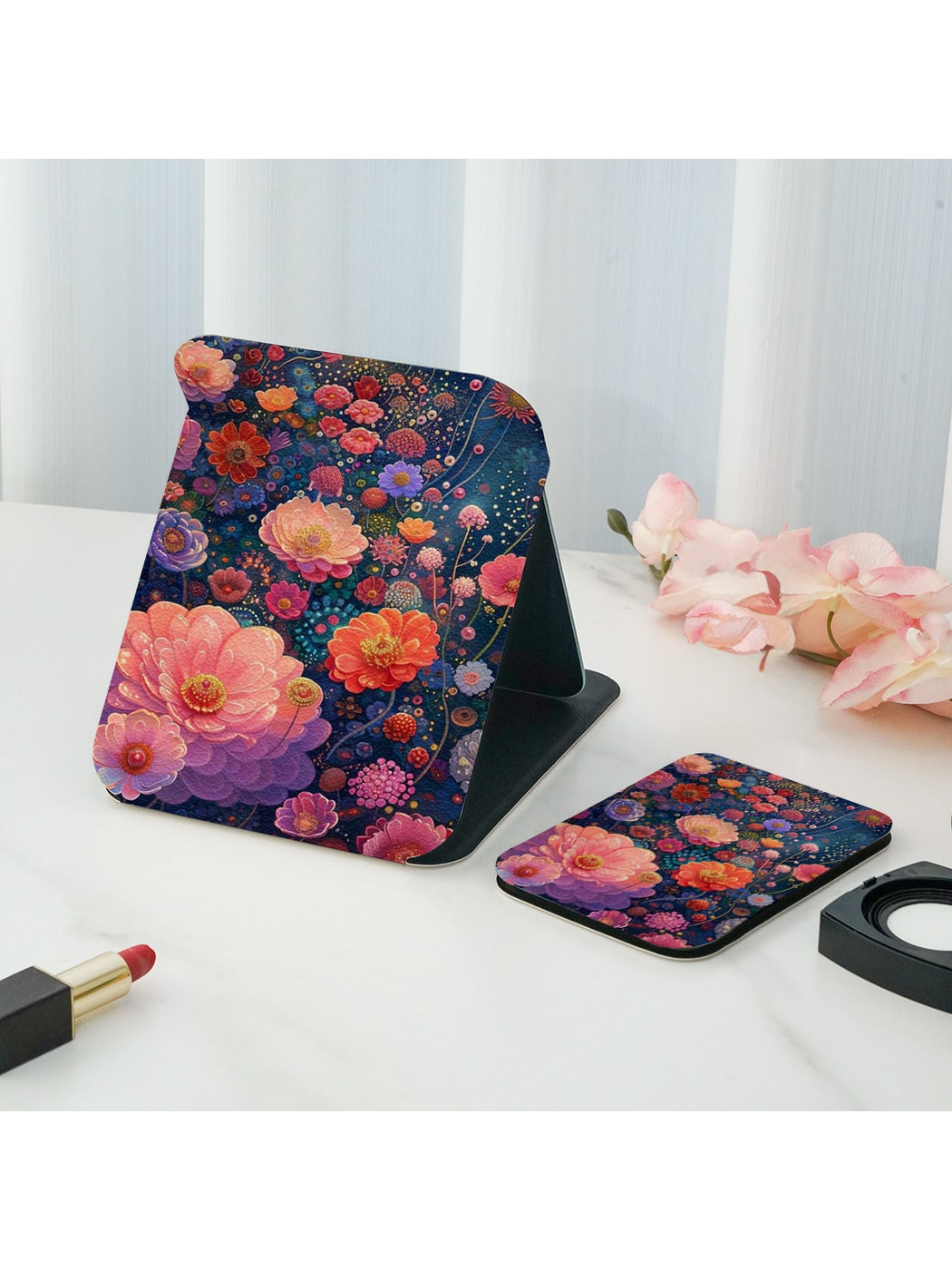Mirroray - Double-Sided Printed Table Folding Mirror