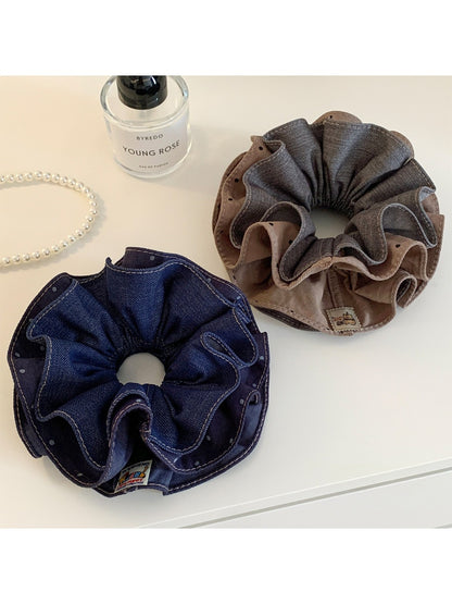 Gifty - Denim Square Scarf Hair Tie