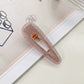 Beau - Glossy Teardrop Shaped Openwork Hair Clip