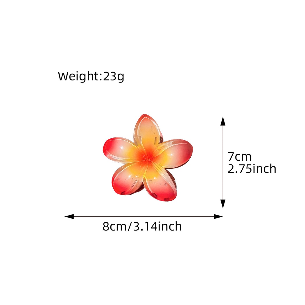 Beau - Bright Flower Shaped Glossy Claw Clip