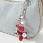 Keypus - Red Bow and Strawberry Pendant Keychain