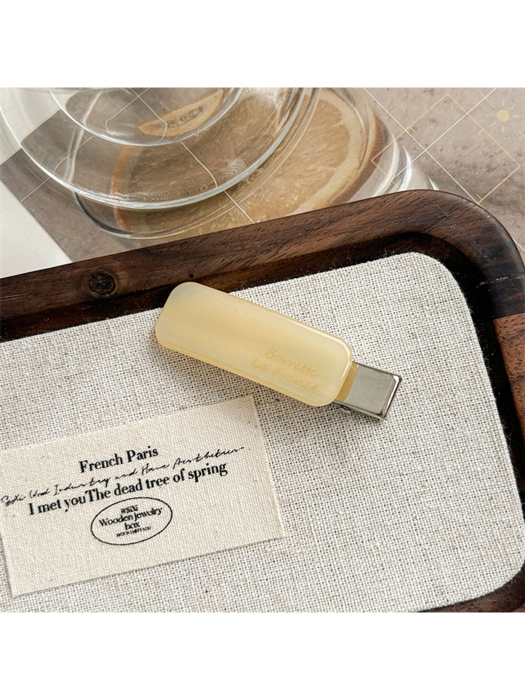 Beau - Rectangular Acetate Duckbill Geometric Hair Clip
