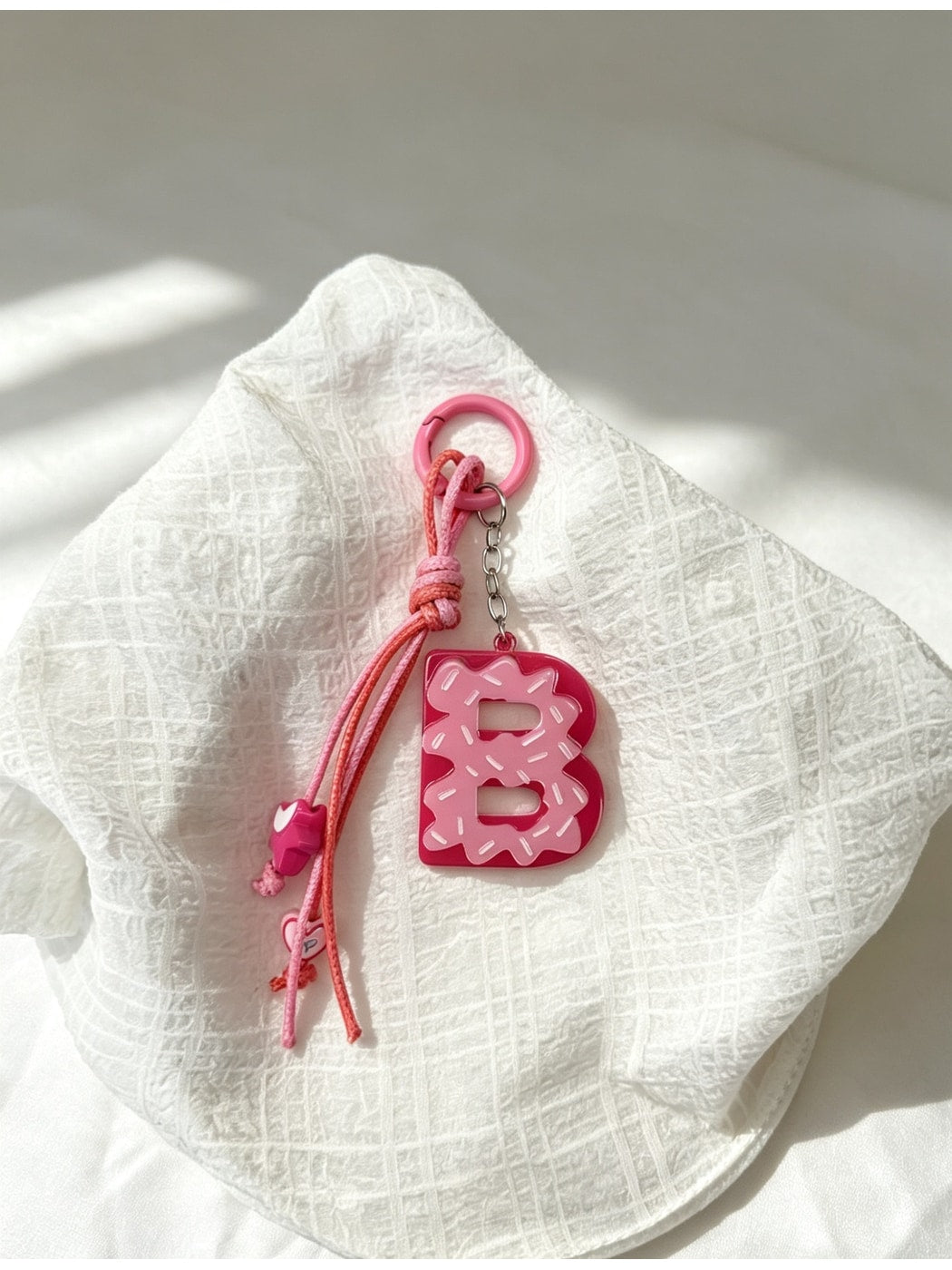 Keypus - Acrylic Alphabet Phone Charm Bag Chain Keychain