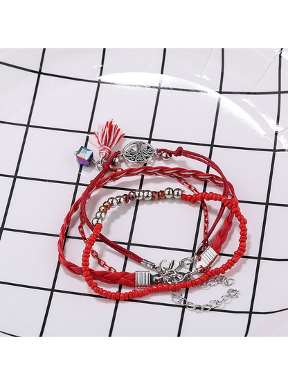 Lovra - Bohemian Tree Pendant Layered Bracelet