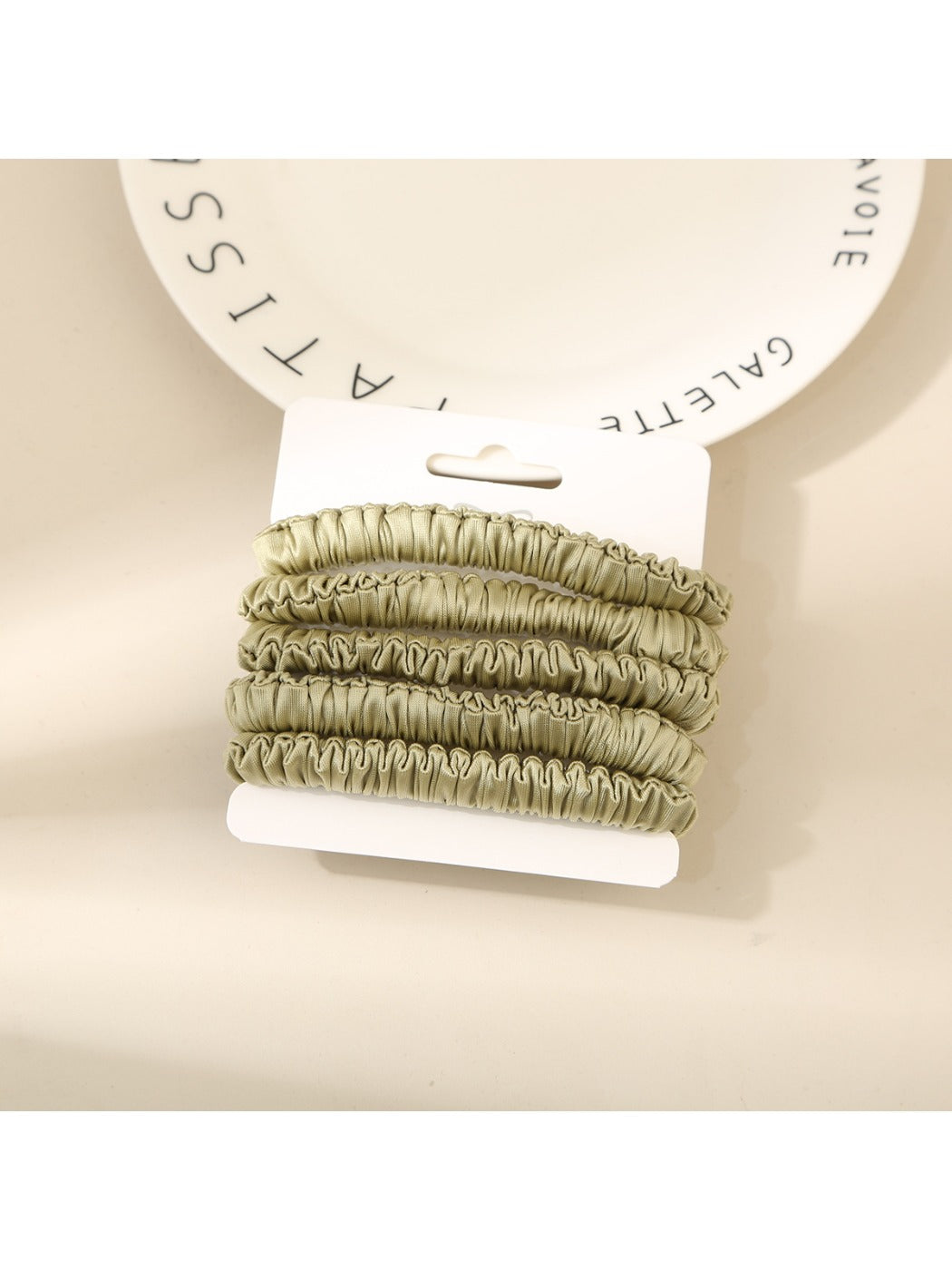 Gifty - Solid Color Crinkle Hair Tie Set