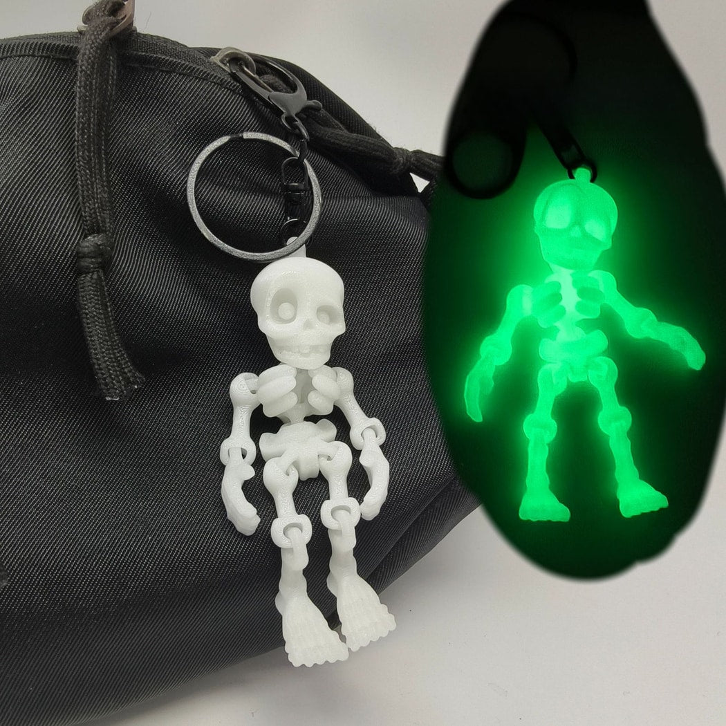 Keypus - Halloween 3D Printed Articulated Skeleton Keychain