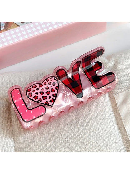 Beau - Valentine's Day Pink Heart  Hair Clips