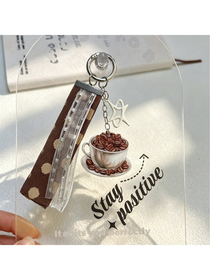 Keypus - Coffee Cup Acrylic Bag Charm Keychain