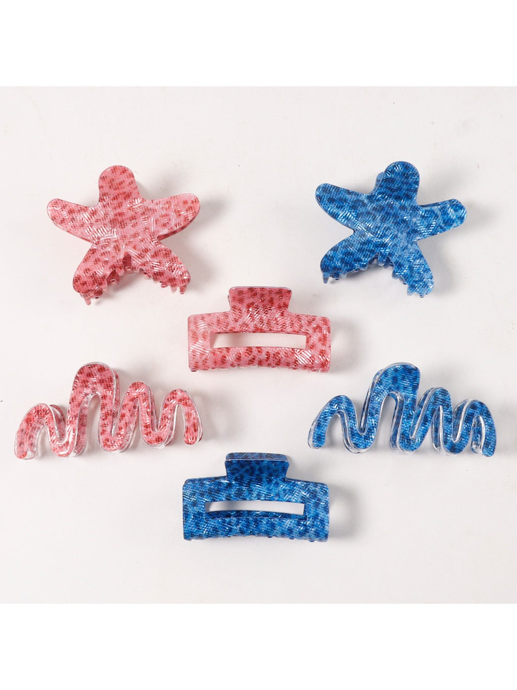 Beau - Fashionable Leopard Print Geometric Claw Clip