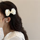Beau - Layered Satin Look Sparkle Bow Hair Clip