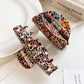 Beau - Geometric Pattern PVC Half Moon Claw Clip