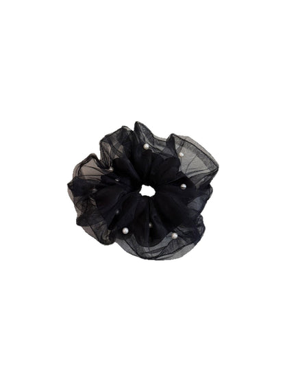 Gifty - Polyester Mesh Beaded Detail Scrunchie