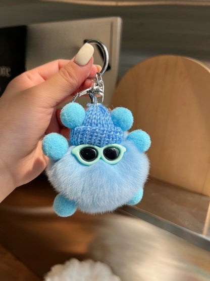 Keypus - Cute Black Coal Ball Elf Keychain