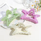 Beau - Glitter Star Shaped Plastic Alloy Claw Clip