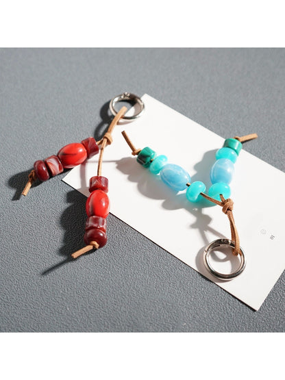 Keypus - Elongated Vintage Bead Keychain