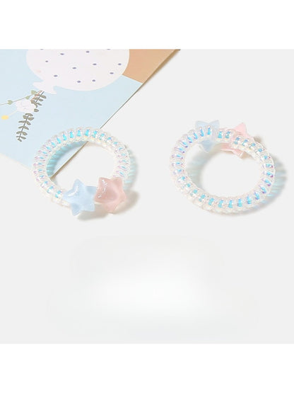 Gifty - Star Pattern Telephone Wire Hair Ties