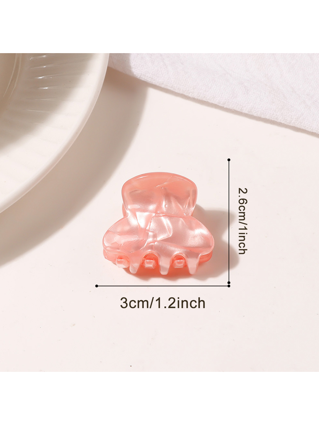 Beau - Glossy Mini Textured Hair Styling Claw Clip