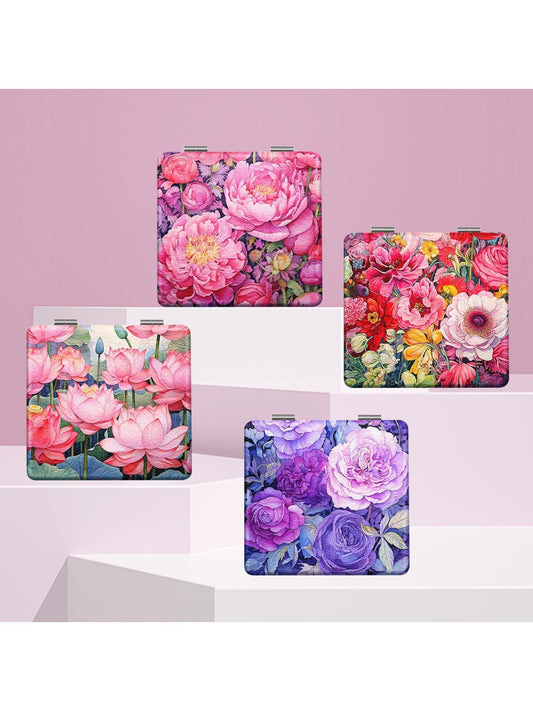 Mirroray - Folding Flower Pattern Makeup Mirror