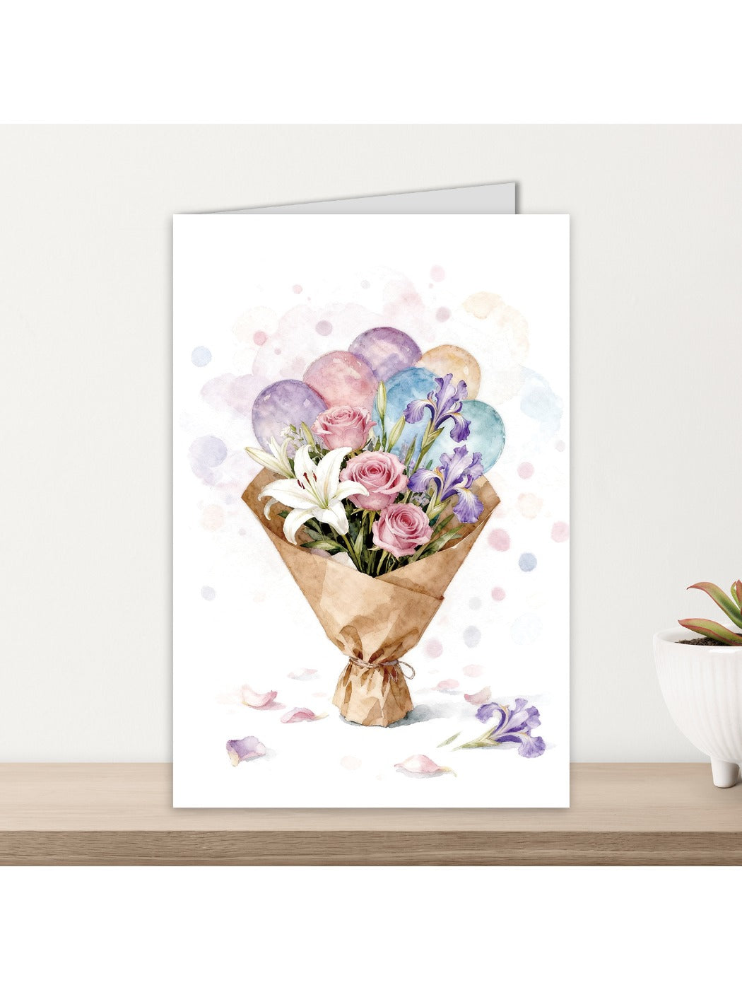 Carduria - Ethereal Flower Bouquet Greeting Card