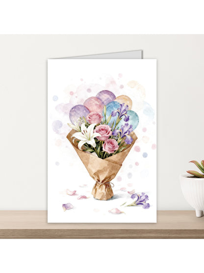 Carduria - Ethereal Flower Bouquet Greeting Card