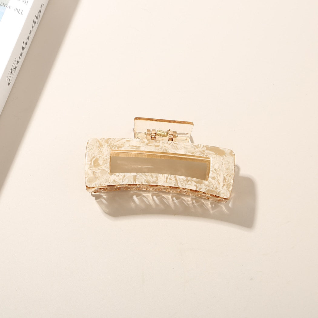 Beau - Geometric Acetate Hollow Wave Claw Hair Clip
