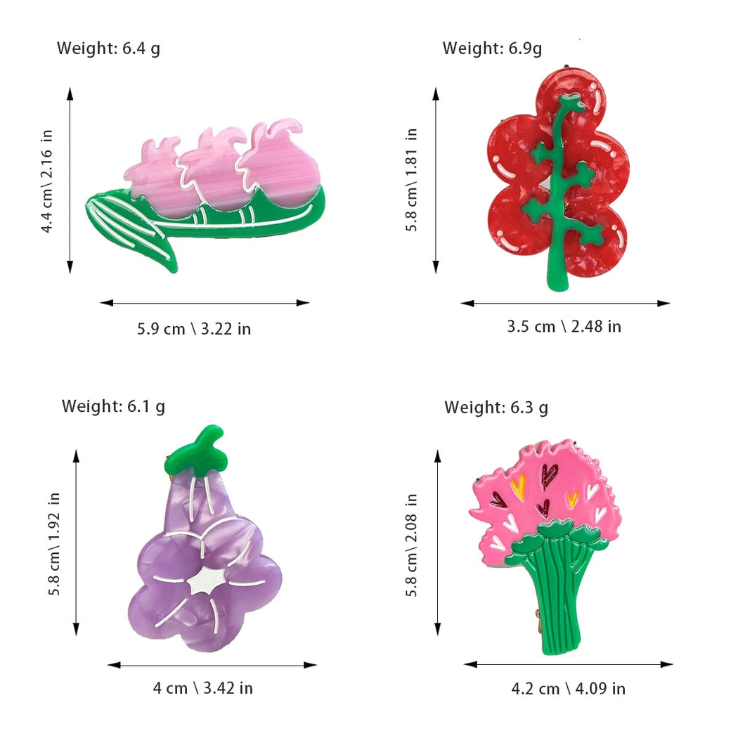 Beau - Pastoral Food and Flower Design Hair Clip