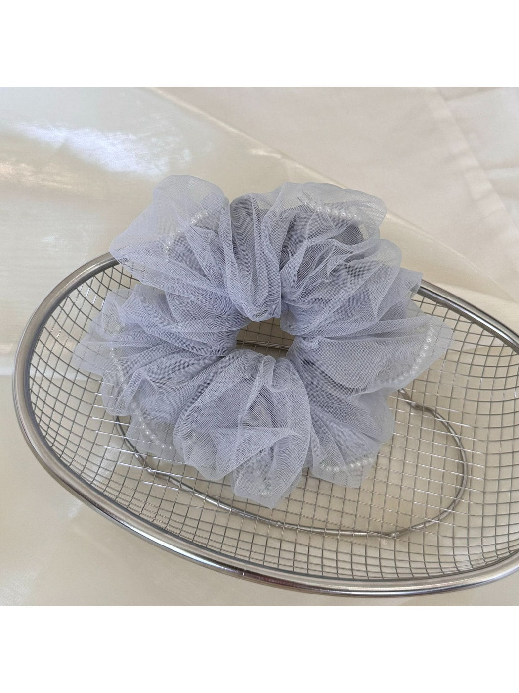 Gifty - Double Layer Mesh Ruffle Hair Tie Scrunchie