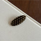 Beau - Oval Polka Dot Acetate Hair Clip