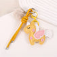 Keypus - Color-Blocked Unicorn-Shaped Charm Keychain