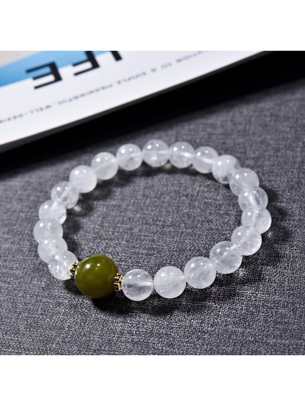 Lovra - Minimalist Color Blocked Crystal Beaded Bracelet