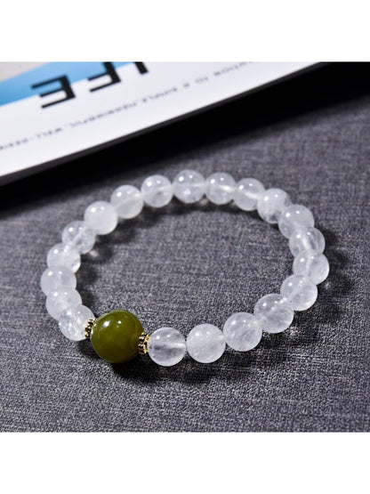 Lovra - Minimalist Color Blocked Crystal Beaded Bracelet