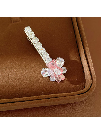 Beau - Butterfly Detail Bear Accent Duckbill Hair Clip