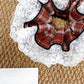 Gifty - Red Plaid Lace Hair Tie