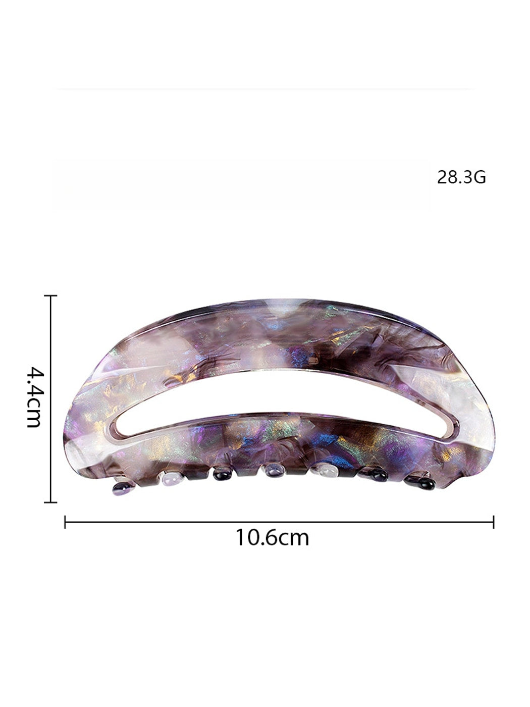 Beau - Geometric Acetate Fiber Alloy Hair Claw Clip