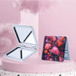 Mirroray - Floral Print Foldable Tabletop Makeup Mirror