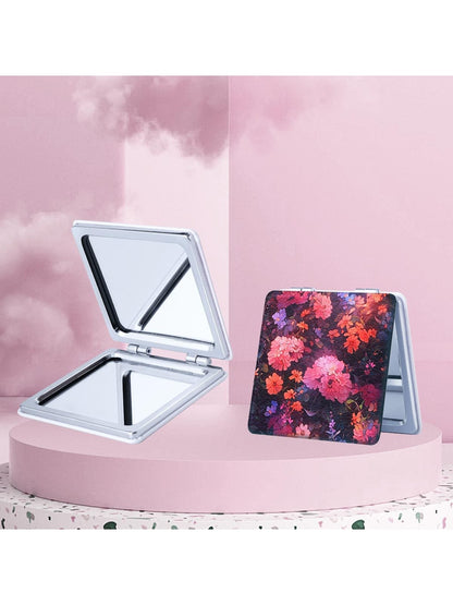 Mirroray - Floral Print Foldable Tabletop Makeup Mirror
