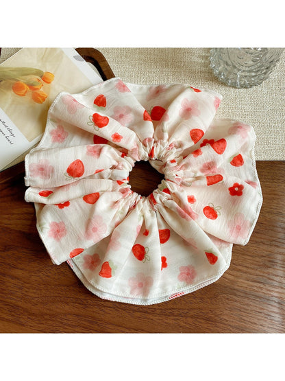 Gifty - Double Layer Floral Scrunchies for Spring