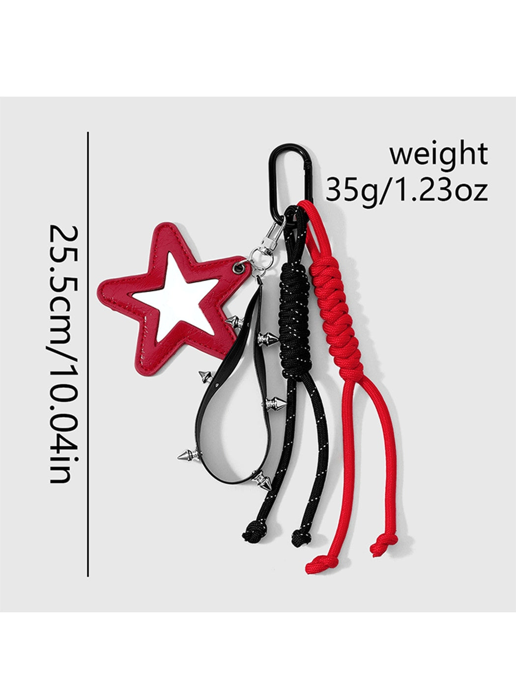Keypus - Y2K Star Mirror Woven Cord Bag Charm Keychain