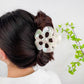 Beau - Glossy Hollow Flower Design Claw Clip
