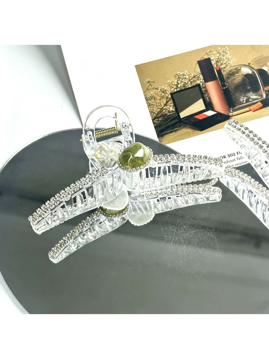 Beau - Sweet Style Floral Openwork Transparent Claw Clip