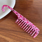 Minimalist Acetate Hair Comb with Hook Portable Long Comb for Travel