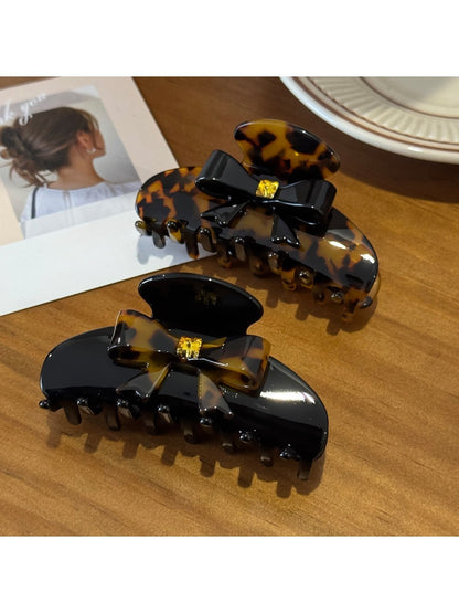 Beau - Bow Detail Glossy Acetate Claw Clip