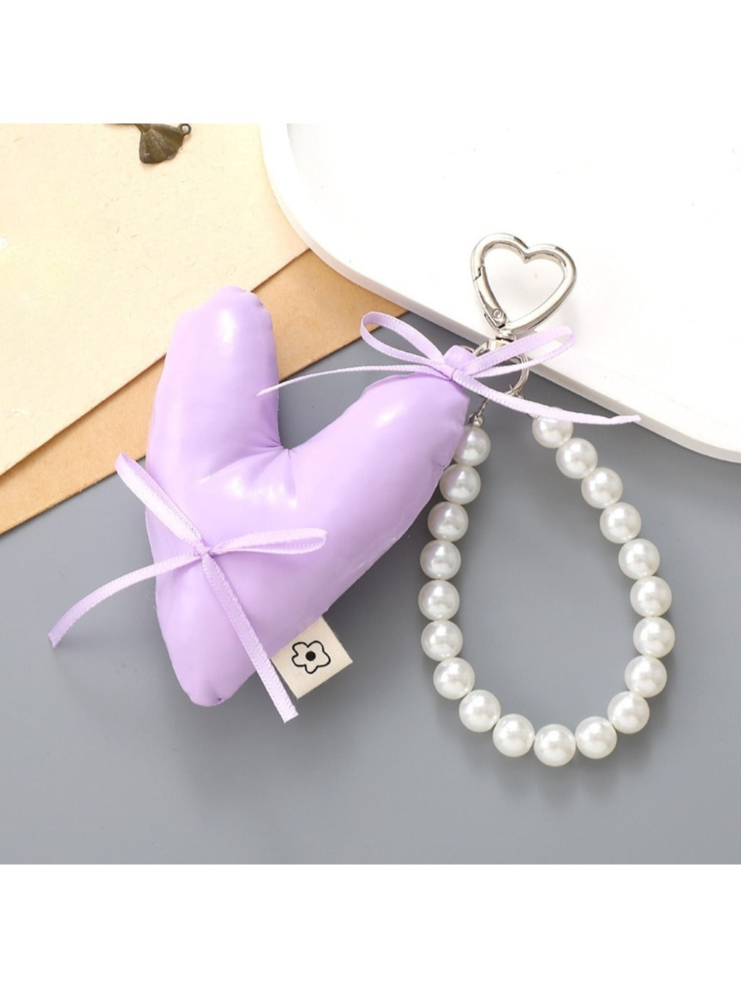 Keypus - Heart Shaped Bow Keychain