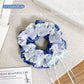 Gifty - Lace Trim Denim Bow Scrunchies