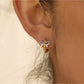 Earedge - Charming Bi-Color Bow Hoop Earrings