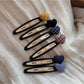 Beau - Plaid Fabric Heart Side Hair Clip