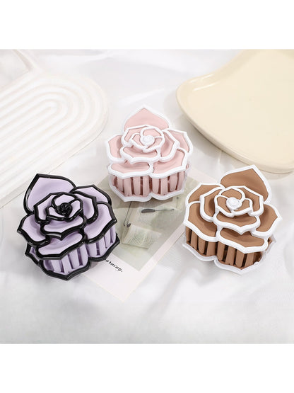 Beau - Rose Flower Plastic Hair Styling Claw Clip