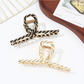 Beau - Open Oval Design Plated Alloy Claw Clip