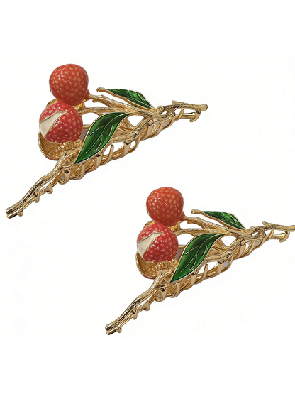 Beau - Lychee Shape Vintage Alloy Hair Clip