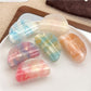 Beau colorful semi circular hair claw clip on white background